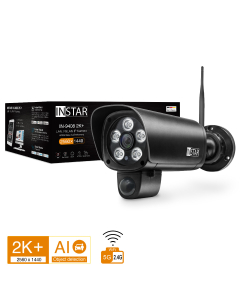 IP Camera IN-9408 2K+ in black, WiFi security camera with PIR, Microphone, HomeKit, RTSP, ONVIF Profile S, MJPEG, JPEG support and much more