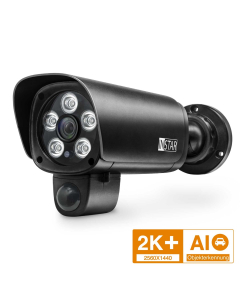 LAN / WLAN Sicherheitskamera IN-9408 2K+ von INSTAR in schwarz, die perfekte Überwachungskamera für Ihr Zuhause oder Gewerbe