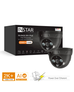 Set of 2 ip cameras IN-8403 2K+ PoE, small dome camera for indoor and outdoor