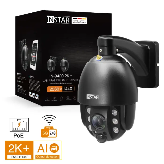 IN-9420 2K+ Professional Security Camera with Pan/Tilt, PoE/WiFi