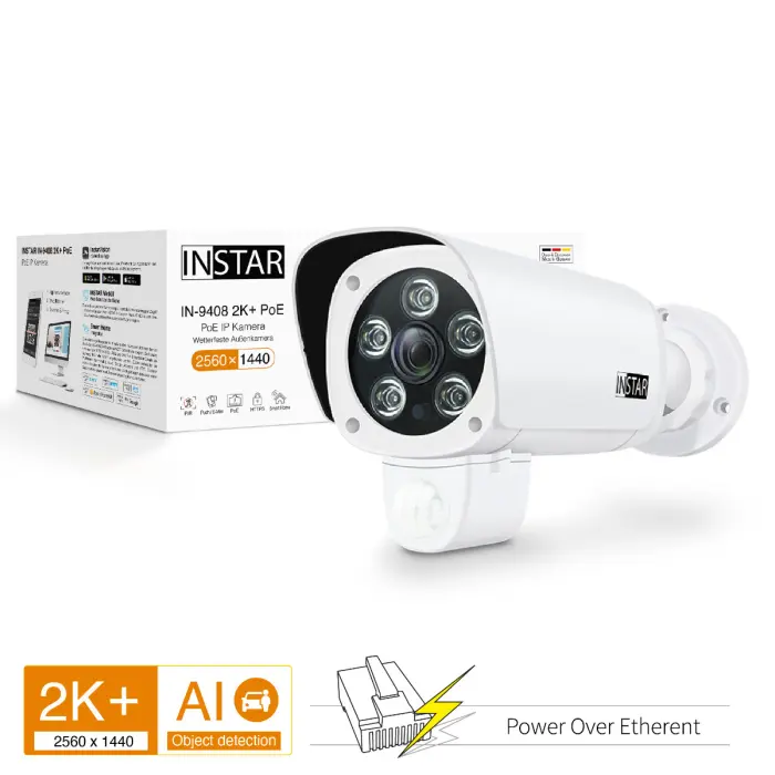 All NEW outdoor security camera with PoE (Power over Ethernet) and