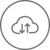 Icona di archiviazione cloud
